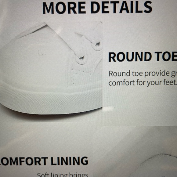 Women's White Tennis Shoes Sneakers Casual Walking Shoe - Picture 5 of 12